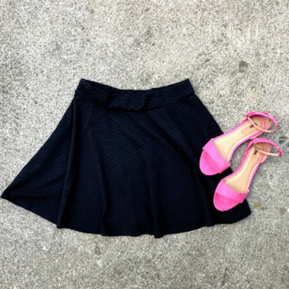Black Skater Skirt - Medium